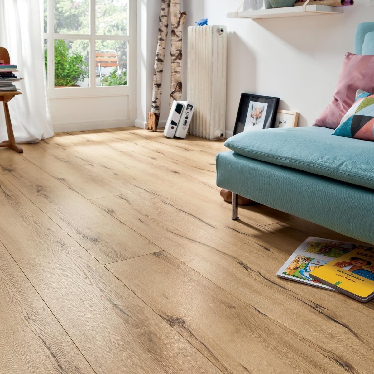 Stratifié chêne Italica crème XXL, imitation parquet